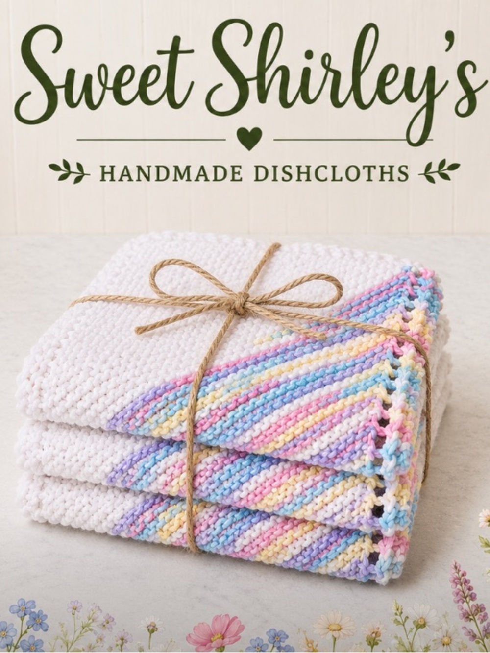 Sweet Shirley’s “Confetti” Dish Cloths- Set of 3
